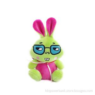 Creative Portable Charger, Plush Cartoon Rabbit Power Bank 5200mAh High Capacity Portable External Battery Charger